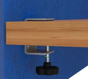 Panneaux de confidentialité de bureau en chêne massif (à fixer par pince) - Product Image 4