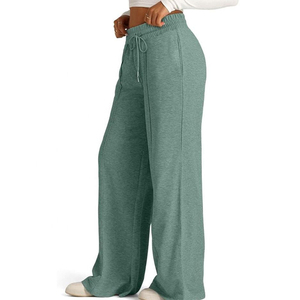 กางเกงโยคะขายาวผู้หญิง ระบายอากาศได้ดี แห้งเร็ว สวมใส่สบาย ทรงขากว้าง เอวสูง จากผู้ผลิตเสื้อผ้า - Product Image 3