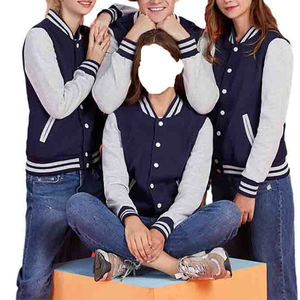 Chaqueta de béisbol de lana de invierno para hombre en blanco de alta calidad, chaqueta Varsity Letterman con logotipo personalizado para hombre - Product Image 3