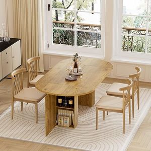 Table à manger rustique en bois pour les maisons de plage décor côtier ou thèmes de salle à manger d'inspiration méditerranéenne - Product Image 6