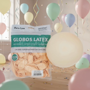 Globos de Látex Party Love de 25 cm, Color Naranja Pastel R10, para Decoración - Product Image 3