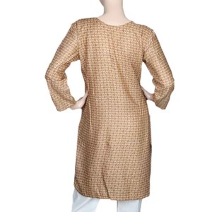 Kurti en lin imprimé pour femme Chase Value - Marron clair, tailles S-XL - Product Image 3