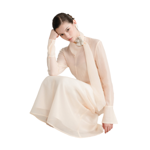 สไตล์OLIVER WRAPเสื้อคออย่างเป็นทางการผู้หญิงเสื้อเสื้อผ้าTri-Acetateผ้า 72% Tri-Acetate-โพลีเอสเตอร์ 28% - Product Image 1