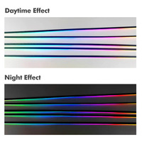 Éclairage d'ambiance automobile 256 couleurs, bande LED universelle en acrylique pour l'intérieur, avec contrôle par application, kit de télécommande Symphony