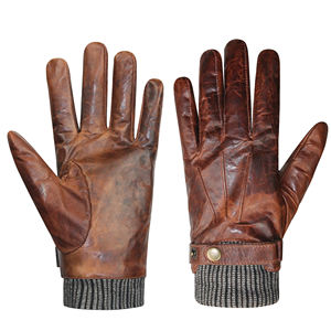 Gants en cuir en gros OEM, logo personnalisé, cuir souple, antidérapant, pour une conduite professionnelle, confort et protection des mains - Product Image 5