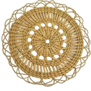 Jacinto de agua Comedor Cargador de ratán hecho a mano Posavasos de flores para el hogar DHT HANDICRAFT VIETNAM Pad Juego de Mantel tejido moderno - Product Image 1