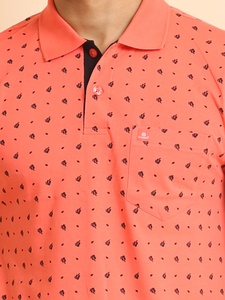 Camiseta informal con bolsillo en el pecho estampado a la moda transpirable antiarrugas de algodón 100% para hombre más vendido - Product Image 2