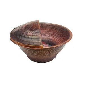 Bol de manucure et pédicure en cuivre massif martelé avec demi-couvercle, qualité exclusive, bol de pédicure en provenance d'Inde - Product Image 6