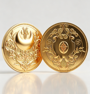 Pièce commémorative à motif floral en relief avec symbole de lune croissante et étoile, pièce de défi florale ornée Wicca, jeton de collection, cadeau - Product Image 4