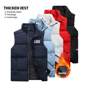Gilet d'hiver pour homme en polyester décontracté de haute qualité, chaud, vêtements d'extérieur, logo personnalisé en estampage à chaud, veste pour homme - Product Image 1