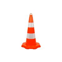 Cône de signalisation en PVC 52 cm non réfléchissant avec support de poteau, fabriqué en Turquie