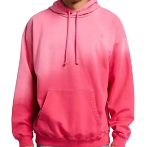 เสื้อฮู้ดสีชมพูล้วนสำหรับผู้ชาย ทรงปกติ ผลิตจากโพลีเอสเตอร์/คอตตอน เฟรนช์เทอร์รี่ สวมใส่สบายในฤดูหนาว ระบายอากาศได้ดี เป็นมิตรต่อสิ่งแวดล้อม - Product Image 1