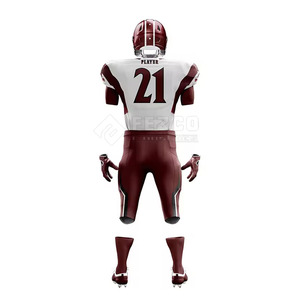 Dernier design respirant et personnalisable, ensembles d'uniformes de football américain 100 % polyester à manches courtes pour hommes, vente en gros, meilleur prix, offre spéciale - Product Image 4