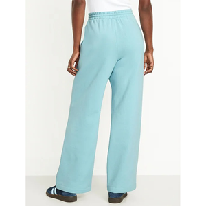 กางเกงสเวตเตอร์ขากว้างเอวสูงสำหรับผู้หญิงกางเกงทรงหลวมขาตรงแบบปรับแต่งได้ - Product Image 2