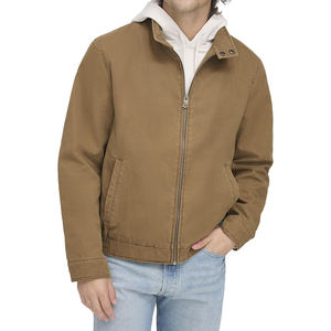 Chaqueta de trabajo para hombre 2025, chaqueta cómoda con forro de algodón resistente personalizada, chaqueta de trabajo con cremallera de lona para hombre - Product Image 1