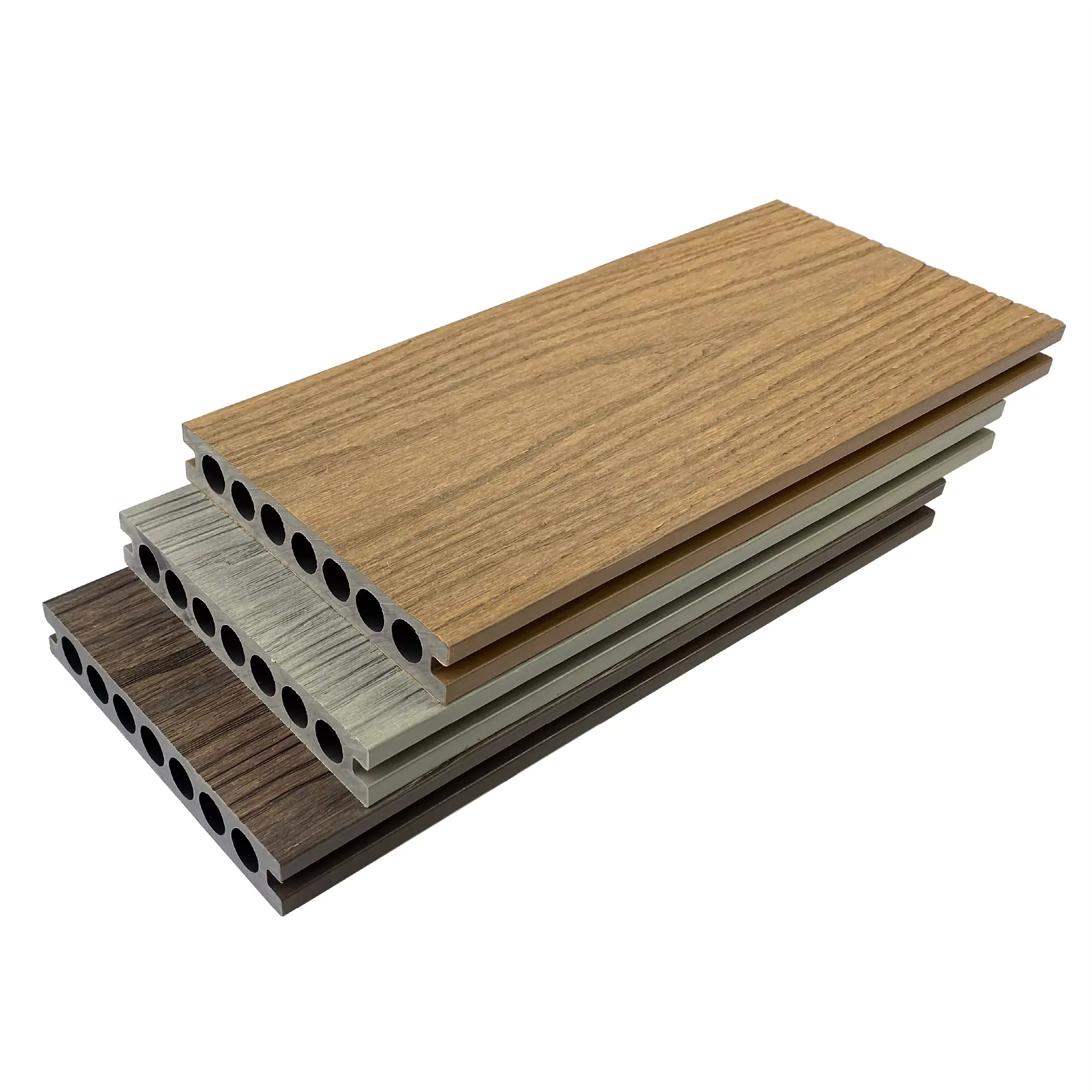 Gran oferta piso al aire libre textura de madera 139*23mm cubierta de WPC compuesta de plástico impermeable