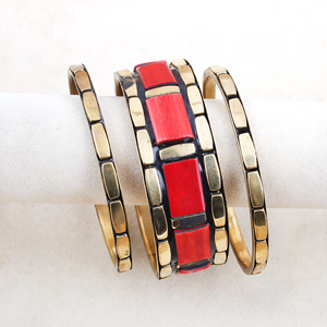 Pulsera de moda de hueso de latón tradicional de alta calidad, brazaletes de joyería de mano para mujer, pulseras de cadena fina y eslabones, precio de fábrica - Product Image 4