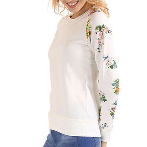 Sudaderas de algodón 100% de talla grande más vendidas para mujer Sudadera transpirable de cuello redondo de Color sólido para mujer - Product Image 2