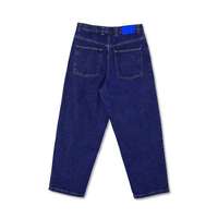 Özel erkekler kıyafet Baggy Fit koyu mavi kot pantolon tasarımcı yeni yayın orijinal Fit Denim Baggy kot Polar büyük erkek paten pantolon