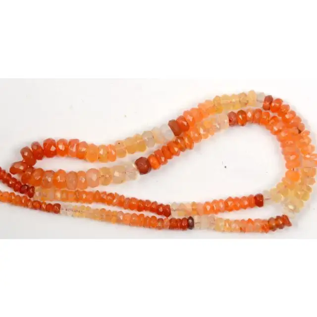 Natural Fire Opal Gemstone Faceted Beads Rondelle Shape Opal Beads For Necklace Bracelet Jewelry Making
