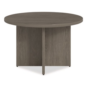 Alera AE5NNN-R48CR33 Seville Round Conference <b>Table</b> 48-Inch Diameter <b>Walnut</b> Finish - Product Image 3
