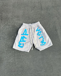 Bermudas abullonado con estampado de algodón 100% de alta calidad, pantalones cortos transpirables y antiarrugas de secado rápido, pantalones cortos de estilo callejero para hombres - Product Image 5