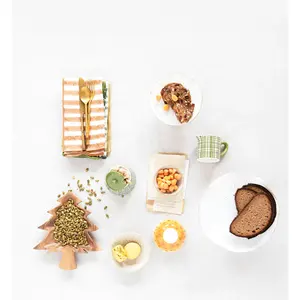 ชามไม้รูปทรงต้นคริสต์มาสทำจากไม้อะคาเซียชามแป้งเทียนไม้สง่างามจากเวียดนาม - Product Image 6