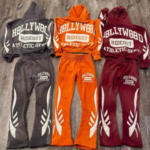 Pantalon de survêtement à capuche avec logo personnalisé de haute qualité pantalon de survêtement costume de sport pour hommes solide deux pièces survêtement de jogging caractéristique de maternité - Product Image 6