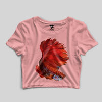 T-shirt crop top pour femmes-Mode impression personnalisée-T-shirt à manches courtes-Robe-Vêtements-T-shirt décontracté pour filles