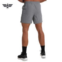 Shorts de sport respirants pour hommes EMPIRE TREND WEARS à taille haute élastique en Spandex/Polyester avec poches latérales - Service OEM personnalisé - Couleur unie
