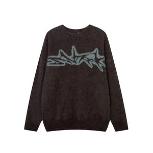 Pull de luxe pour hommes rétro cerf en peluche pull épais de haute qualité taille EU US Vintage Jacquard col rond hiver pull Streetwear - Product Image 2