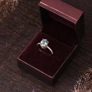 Anillo de Compromiso y Promesa de Alta Calidad, el Más Popular al por Mayor, Plata S925, Zafiro Corte Pera, Engaste de Garra, Circonita Blanca - Product Image 2