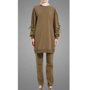 Vêtements de sport pour femmes grande taille de haute qualité, dernière mode islamique, survêtement en coton à manches longues, nouveau style musulman traditionnel - Product Image 4