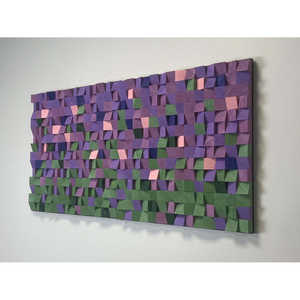 Lavender Field Wood Mosaic Beautiful <b>Wooden</b> <b>Wall</b> Decor Featuring Intricate <b>Signs</b> - Product Image 1