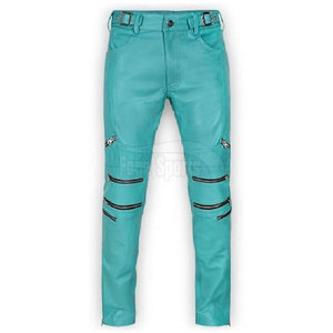 กางเกงหนังแท้สำหรับผู้ชายกางเกงหนังสำหรับผู้ชายกางเกงหนังแท้พิมพ์โลโก้ตามสั่ง - Product Image 1