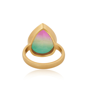 Mystic Doublet Quartz Gemstone <b>Gold</b> Plated Ring Designer Brass Fashion Rings Manufacturer Jewelry Vintage Collection - Product Image 2