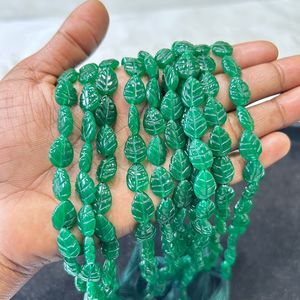 ลูกปัดหินโค้งแก้วสีเขียว - Product Image 5