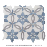 Centurymosaic Modern Flower Waterjet Marble Mosaic Carreaux de mosaïque pour murs intérieurs d'hôtel Solution de conception graphique professionnelle