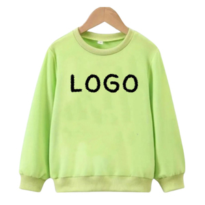 Color sólido Casual Sudadera Trajes Bebé Niño Niña Manga Larga Cuello Redondo Sudadera - Product Image 5