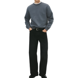 เสื้อสเวตเชิ้ตแขนยาวคอกลมทรงปกติสำหรับผู้ชาย สีพื้น ผ้าฝ้ายฟลีซ สวมใส่สบาย สกรีนโลโก้ได้ ราคาขายส่ง - Product Image 2