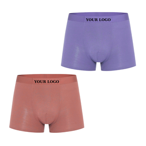 Venta al por mayor de calzoncillos bóxer de tiro medio para hombre con embalaje personalizado ropa interior de hombre de LICRA de poliéster modal con logotipo tejido Vietnam - Product Image 1