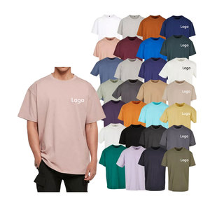 Camiseta Extra Grande Personalizada para Hombre y Mujer, de Algodón, Corte Holgado, Estilo Urbano, Informal, Lisa, en Varios Colores - Product Image 1
