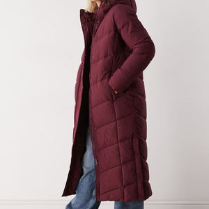 Veste d'hiver à manches longues respirante avec fermeture éclair avant en tissu à mémoire de forme réglable, prix de gros 2026, OEM, doudounes longues - Product Image 1