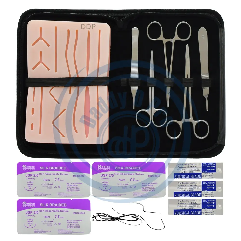 Kit completo per la pratica della sutura per l'addestramento dell'infermiera miglior Kit per la pratica della sutura per studenti di medicina di DADDY D PRO