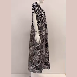 Gun Klok <span class=keywords><strong>5</strong></span> gaun kain lembut kualitas tinggi desain modis untuk wanita ukuran besar kenyamanan santai pakaian musim panas rumah Harga ekonomis - Product Image 4