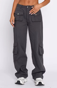 Nueva moda, pantalones vaqueros largos completos para mujer, pantalones vaqueros transpirables de pierna ancha, pantalones vaqueros de cintura alta, pantalones Cargo para mujer, ropa para correr con múltiples bolsillos - Product Image 5