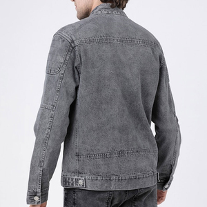 Chaqueta Bomber Vaquera Estándar Unisex, Estilo Vintage de Primavera, Camuflaje, Cierre de Cremallera, Ajuste Holgado, Estampado de Letras, Impermeable, Transpirable, Delantera - Product Image 2