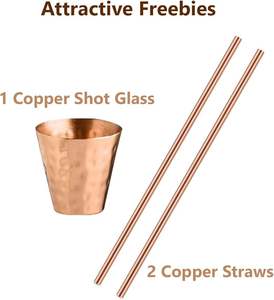 Taza de cobre de mula de Moscú Premium, taza esmaltada para beber agua de alta calidad, taza de cobre puro a precio mayorista - Product Image 2