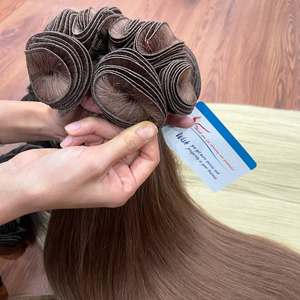 Extensión de cabello vietnamita crudo 100%, trama a mano, calidad de lujo, lista para enviar, textura recta natural, alta calidad - Product Image 4