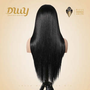 Jess C-DWY 13x6 Lace Front Glueless Synthetic <b>Wig</b> <b>Long</b>-Length Straight with Layer-Cut Blonde Highlight Clearance Sale - Product Image 3